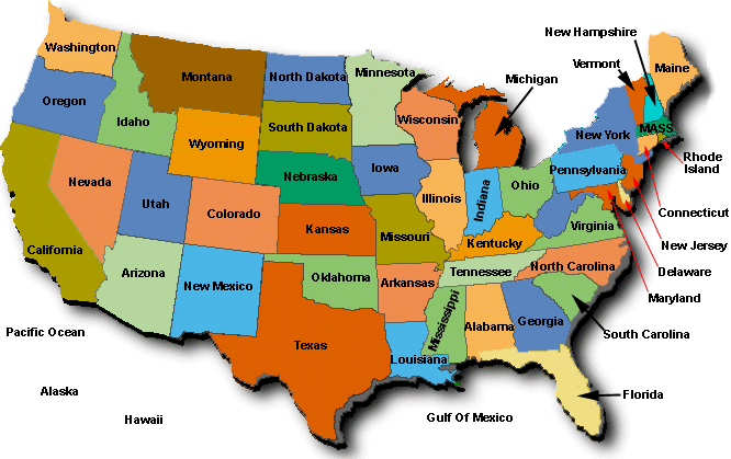 United States Map - OfficialUSA.com